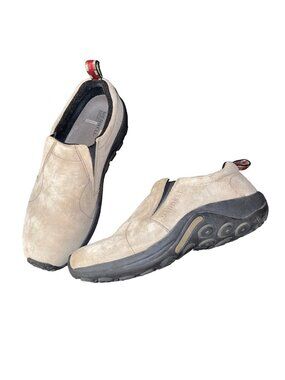 Merrell Mens Suede Slip-On Shoes With Dual Density Sole, Ortholite, & Pull Tab S
